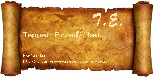 Tepper Erzsébet névjegykártya
